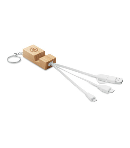 Bamboo key ring and stand