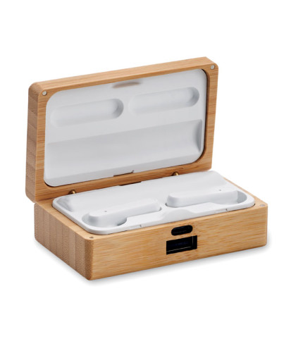 TWS umeci za uši u futroli od bambusa