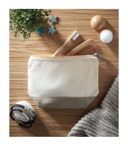 Dvobojna pamučna kozmetička torbica