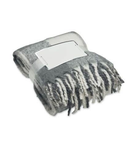 Chequered mohair blanket