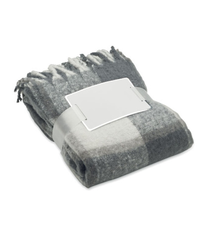 Chequered mohair blanket