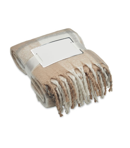 Chequered mohair blanket