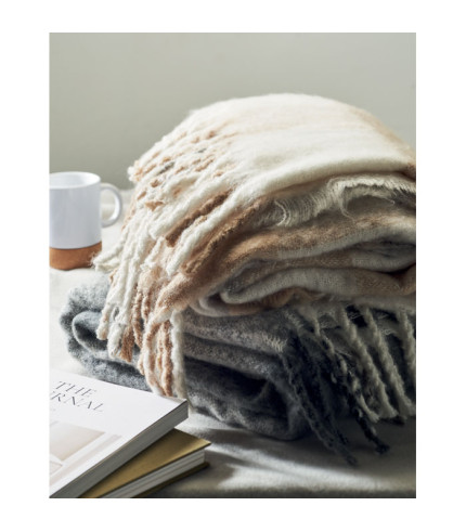 Chequered mohair blanket