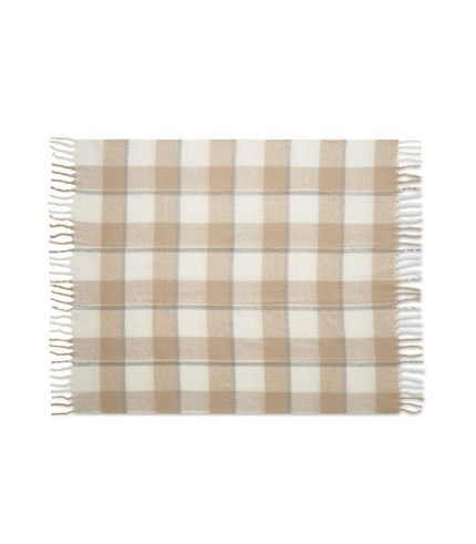 Chequered mohair blanket