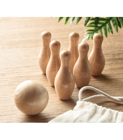 Mini set za kuglanje od borovine