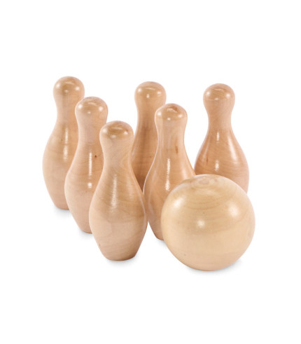 Mini set za kuglanje od borovine