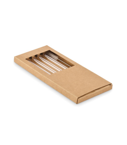 4 staklene slamke za višekratnu upotrebu