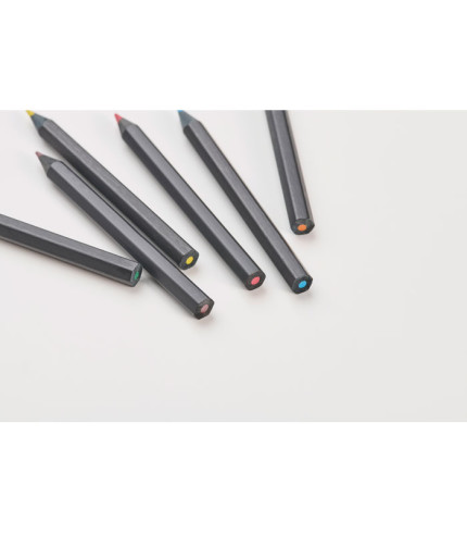 6 crnih olovaka za bojanje