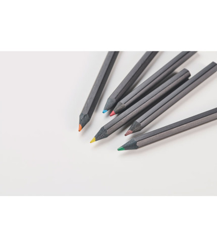 6 crnih olovaka za bojanje