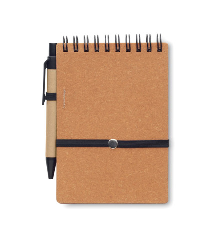 Recycled notebook with ball pen