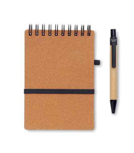 Recycled notebook with ball pen
