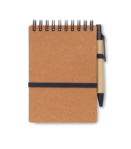 Recycled notebook with ball pen