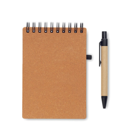 Recycled notebook with ball pen