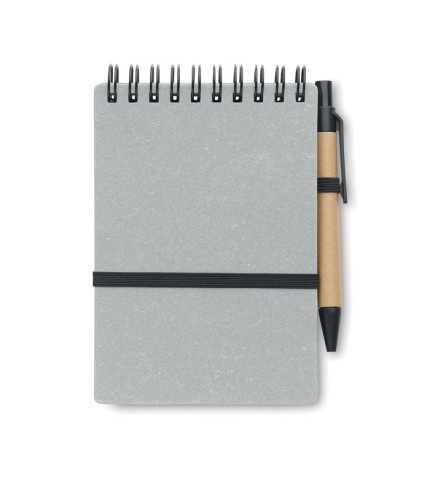 Recycled notebook with ball pen