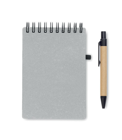 Recycled notebook with ball pen
