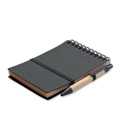 Recycled notebook with ball pen