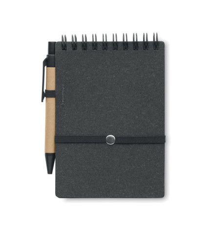 Recycled notebook with ball pen