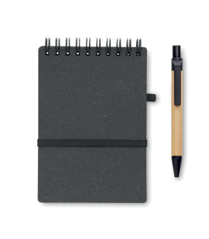 Recycled notebook with ball pen