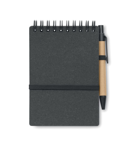 Recycled notebook with ball pen