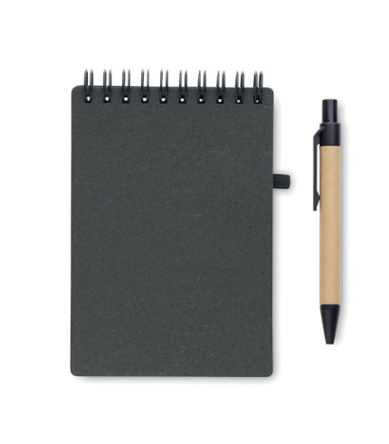 Recycled notebook with ball pen