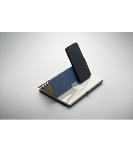 A5 notebook with phone holder