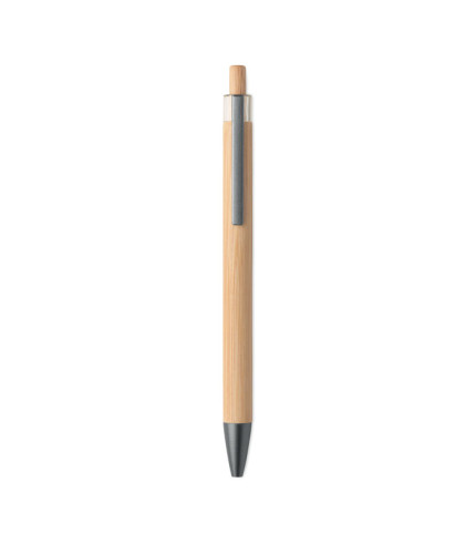 Push button bamboo pen