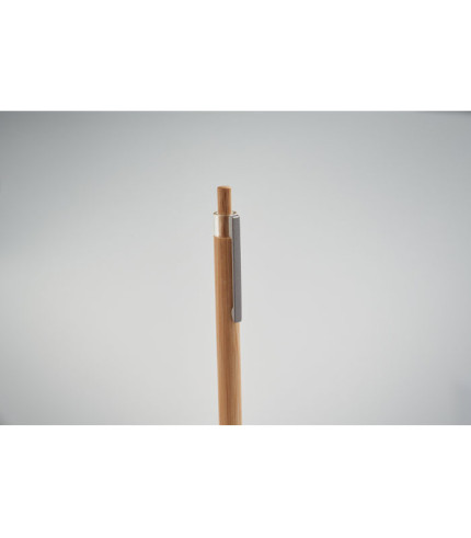 Push button bamboo pen
