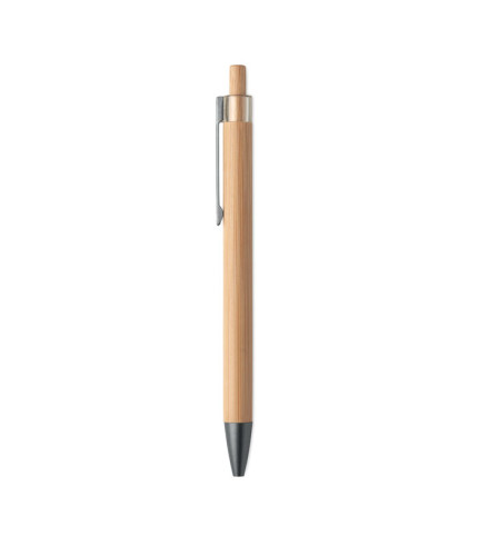 Push button bamboo pen