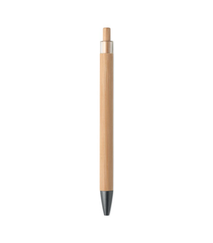 Push button bamboo pen