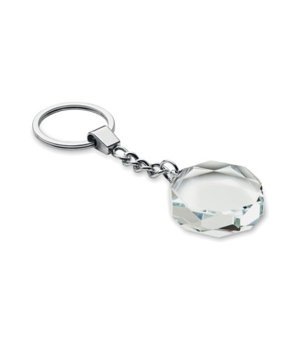 Okrugli privjesak za ključeve s nagradom od stakla