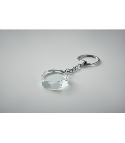 Okrugli privjesak za ključeve s nagradom od stakla