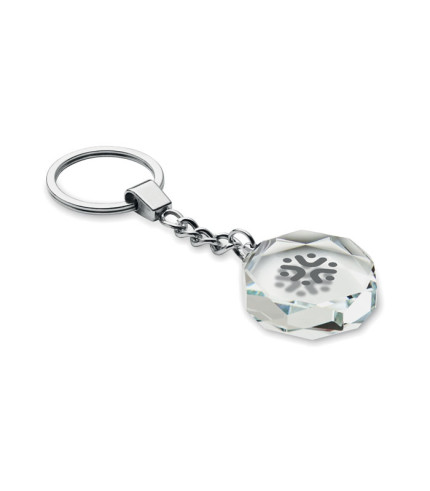 Okrugli privjesak za ključeve s nagradom od stakla