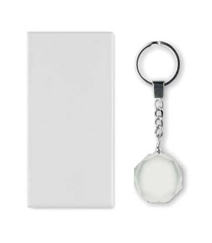 Okrugli privjesak za ključeve s nagradom od stakla