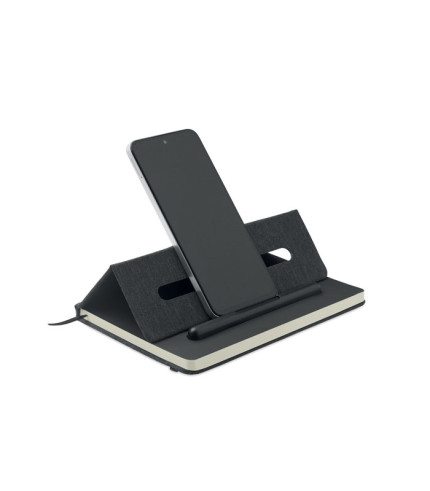 A5 notebook with phone holder