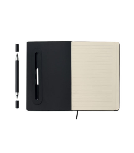 A5 notebook with phone holder