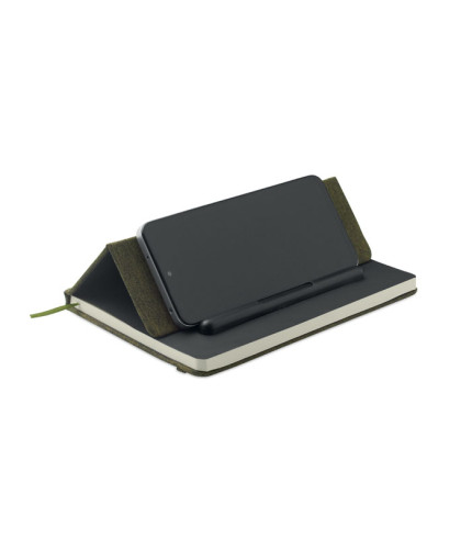 A5 notebook with phone holder