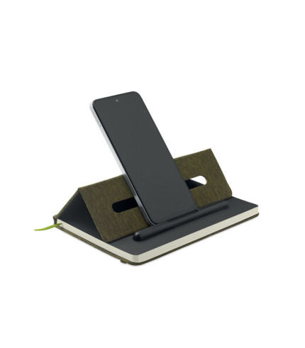 A5 notebook with phone holder