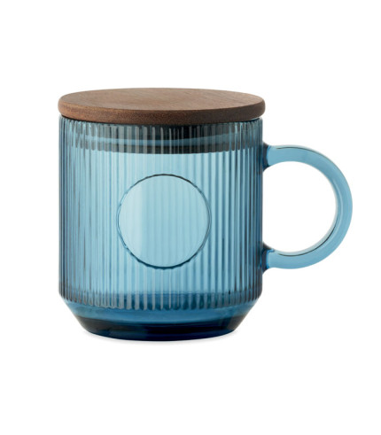 Rebrasta staklena šalica 300 ml