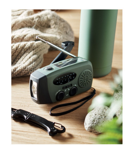 Portable radio with LED torch