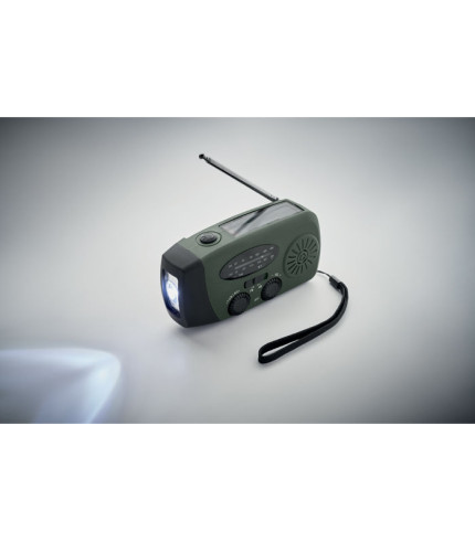Portable radio with LED torch